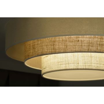 Duolla - LED Plafondlamp LUNETA LED/26W/230V diameter 60 cm 4000K crème/bruin