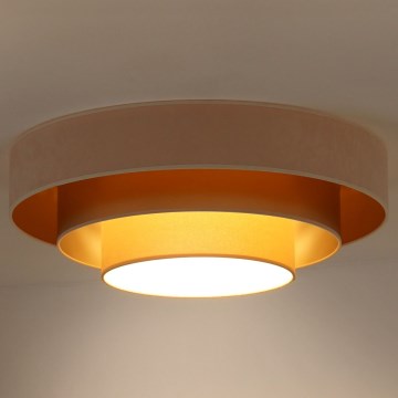 Duolla - LED Plafondlamp LUNETA LED/26W/230V diameter 60 cm 4000K crème/goud/beige