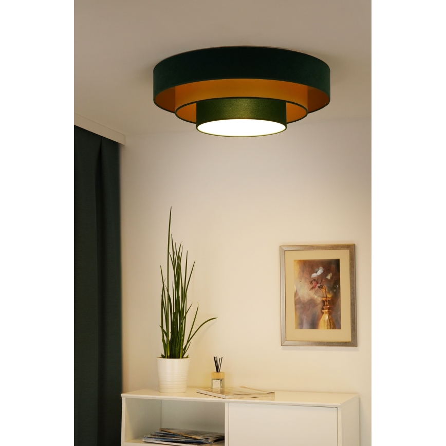 Duolla - LED Plafondlamp LUNETA LED/26W/230V diameter 60 cm 4000K groen/goud