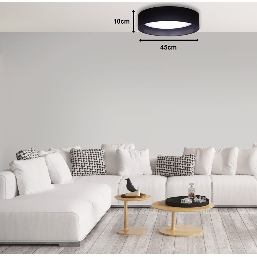 Duolla - LED Plafondlamp ROLLER LED/24W/230V zwart