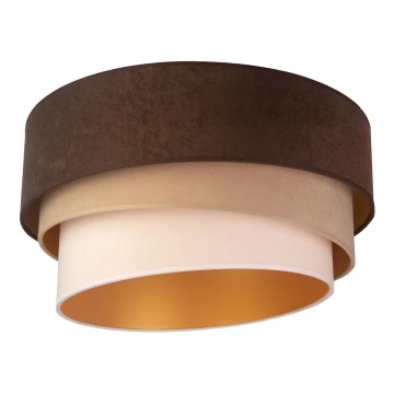 Duolla - Plafond Lamp DEVON 1xE27/40W/230V bruin/beige