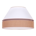 Duolla - Plafondlamp AVIGNON 1xE27/15W/230V diameter 50 cm wit/bruin