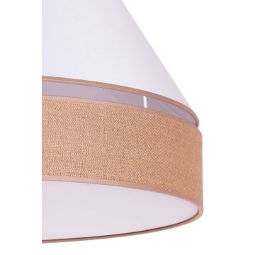 Duolla - Plafondlamp AVIGNON 1xE27/15W/230V diameter 50 cm wit/bruin