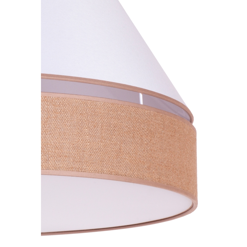 Duolla - Plafondlamp AVIGNON 1xE27/15W/230V diameter 50 cm wit/bruin