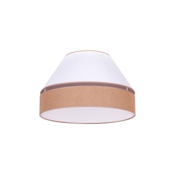 Duolla - Plafondlamp AVIGNON 1xE27/15W/230V diameter 50 cm wit/bruin