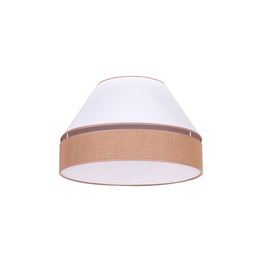 Duolla - Plafondlamp AVIGNON 1xE27/15W/230V diameter 50 cm wit/bruin