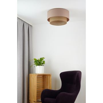 Duolla - Plafondlamp BOHO 1xE27/15W/230V diameter 45 cm beige/bruin