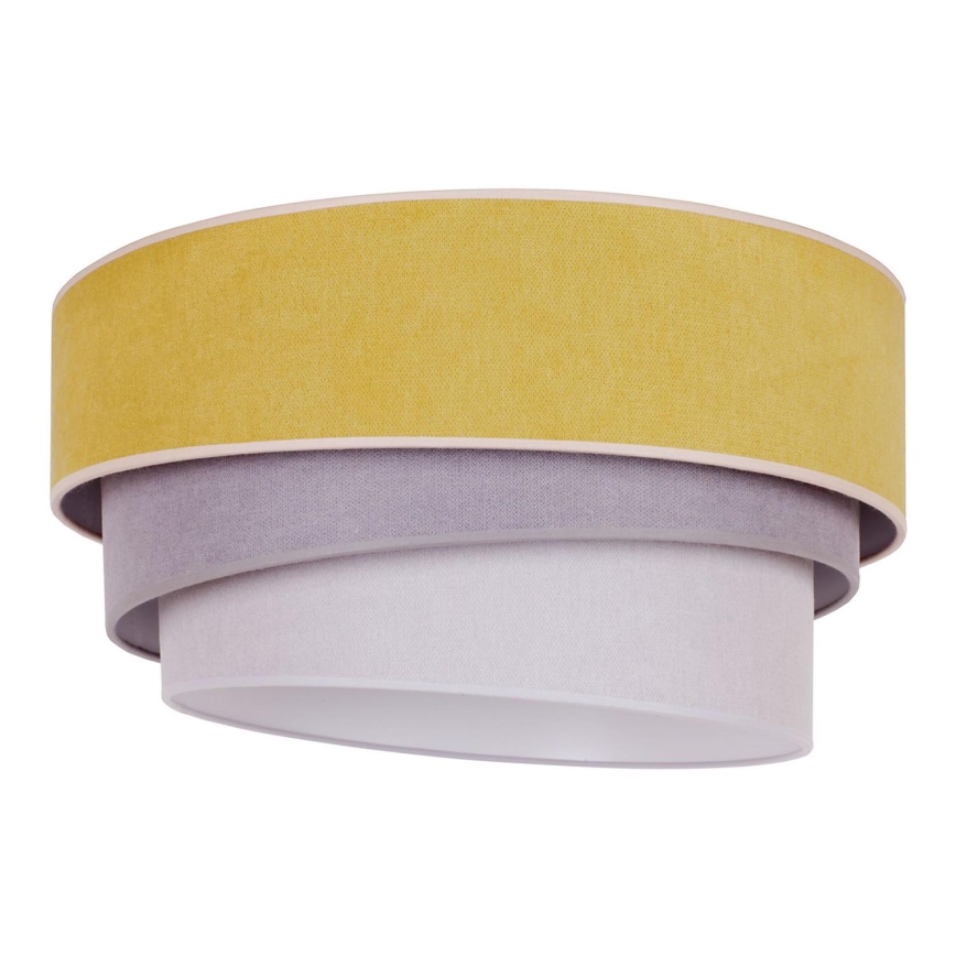 Duolla - Plafondlamp TRIO 1xE27/15W/230V diameter 45 cm geel/grijs/wit