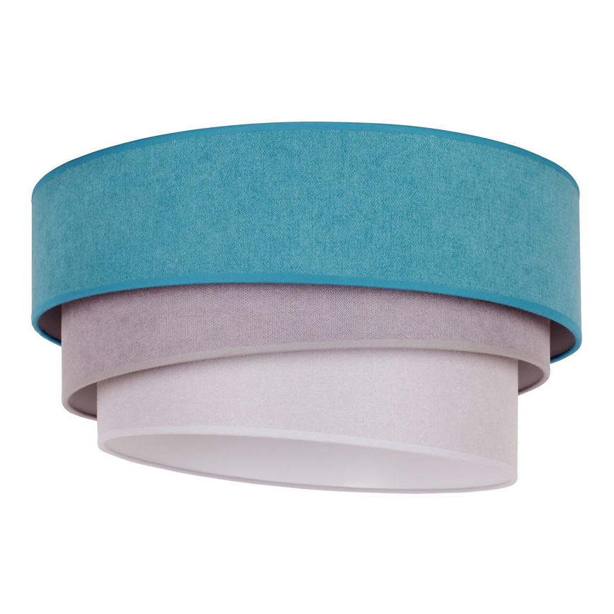 Duolla - Plafondlamp TRIO 1xE27/15W/230V diameter 45 cm turquoise/grijs/wit