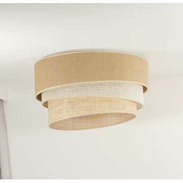 Duolla - Plafondlamp YUTE TRIO 1xE27/15W/230V diameter 45 cm bruin/grijs/beige