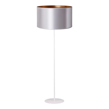 Duolla - Staande lamp CANNES 1xE27/15W/230V 45 cm zilver/koper/wit