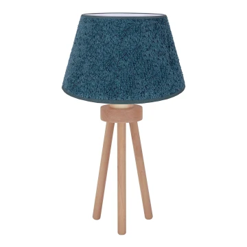 Duolla - Tafellamp BOUCLE 1xE27/15W/230V turquoise/hout