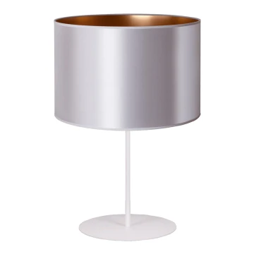 Duolla - Tafellamp CANNES 1xE14/15W/230V 20 cm zilver/koper/wit