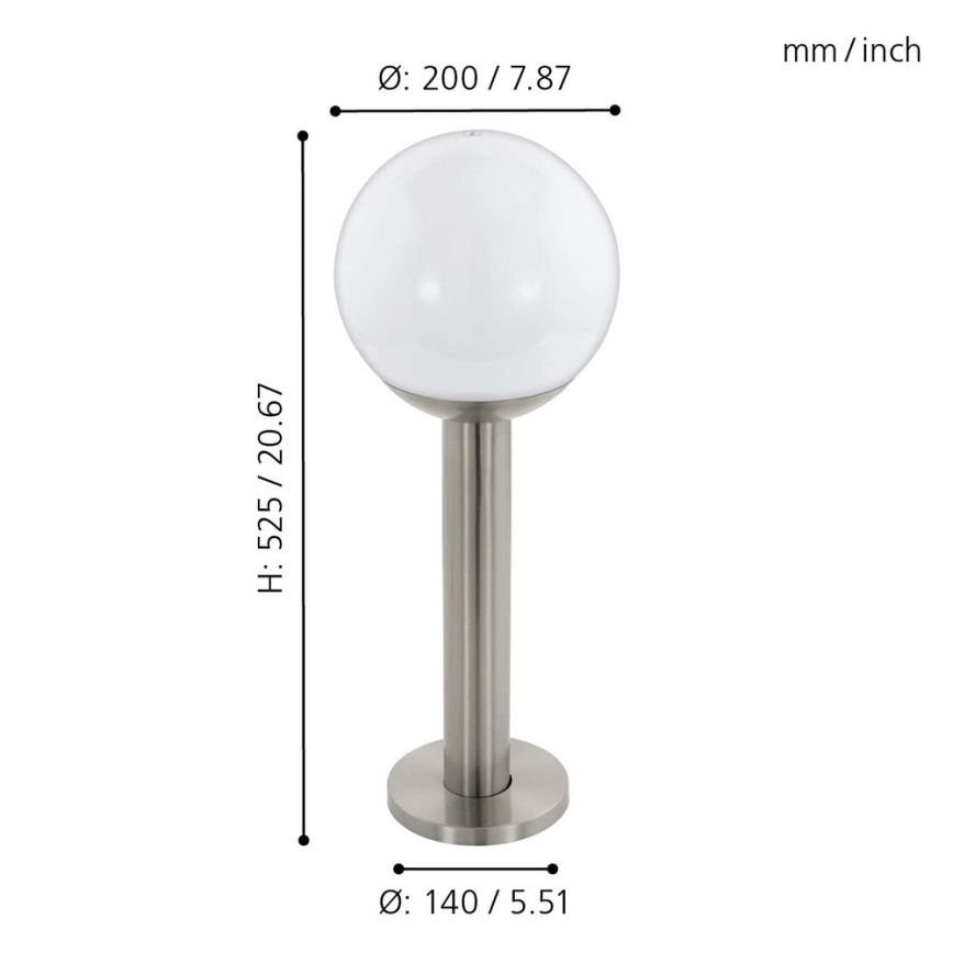 Eglo 33565 - Dimbare LED buitenlamp NISIA-C 1xE27/9W/230V 525 mm IP44