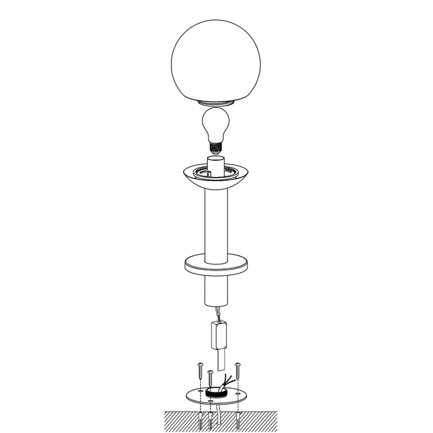 Eglo 33565 - Dimbare LED buitenlamp NISIA-C 1xE27/9W/230V 525 mm IP44