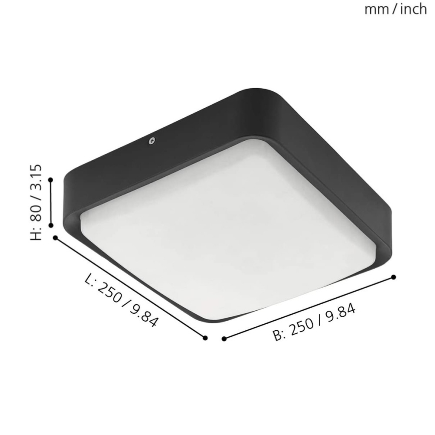 Eglo 33573 - LED Dimbaar buitenshuis plafond lamp PIOVE-C LED/14W/230V IP44