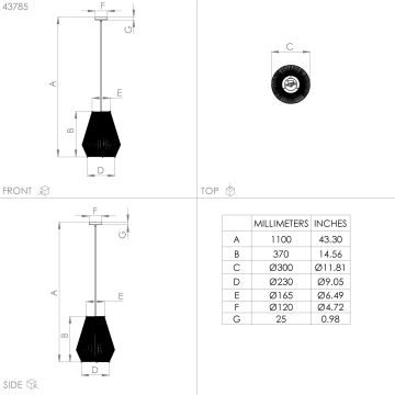 Eglo - Hanglamp aan een koord 1xE27/40W/230V