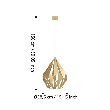 Eglo - Hanglamp aan een koord 1xE27/60W/230V diameter 38,5 cm