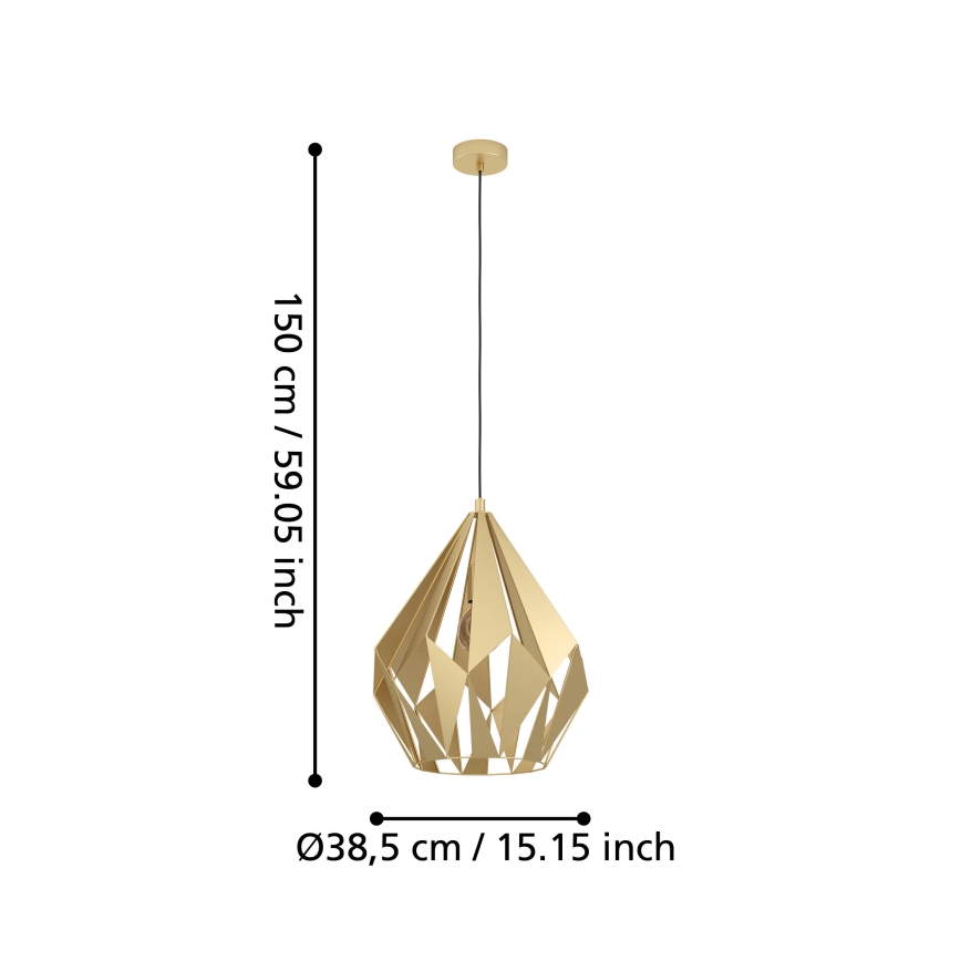 Eglo - Hanglamp aan een koord 1xE27/60W/230V diameter 38,5 cm
