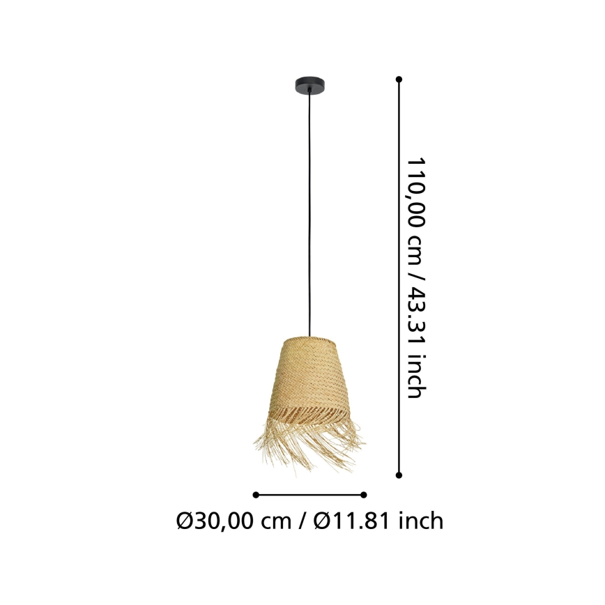 Eglo - Hanglamp aan een koord 1xE27/40W/230V