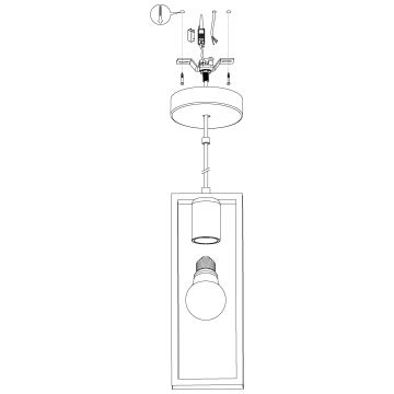 Eglo - Hanglamp aan een koord 1xE27/60W/230V - FSC gecertificeerd