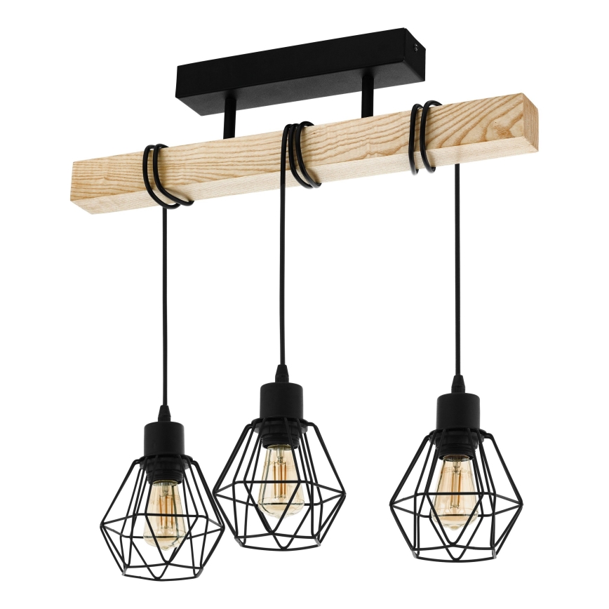 Eglo - Bevestigde hanglamp 3xE27/60W/230V - FSC gecertificeerd