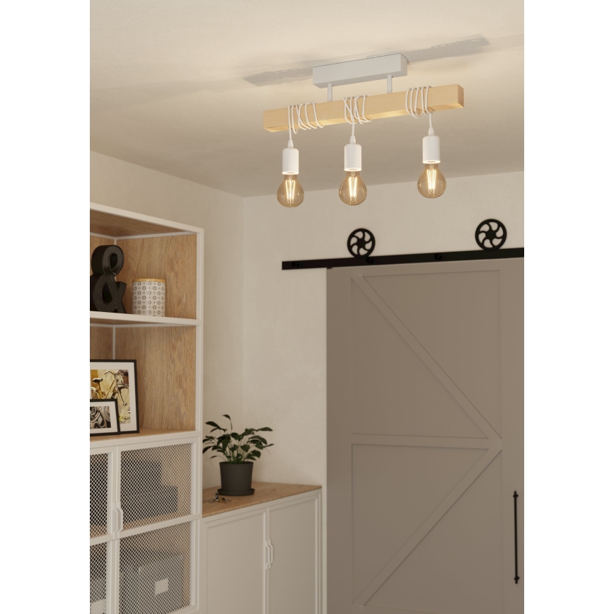 Eglo - Bevestigde hanglamp 3xE27/60W/230V - FSC gecertificeerd