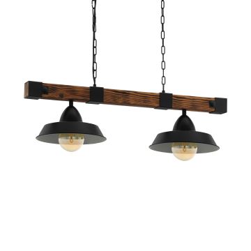 Eglo - Hanglamp aan een ketting 2xE27/60W/230V - FSC gecertificeerd