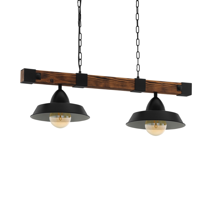 Eglo - Hanglamp aan een ketting 2xE27/60W/230V - FSC gecertificeerd