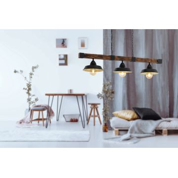 Eglo - Hanglamp aan een ketting 3xE27/60W/230V - FSC gecertificeerd