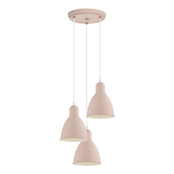 EGLO 49084 - Hanglamp aan koord PRIDDY-P 3xE27/60W/230V