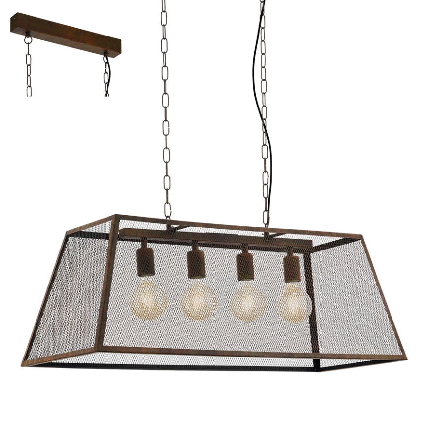 Eglo 49799 - Hanglamp AMESBURY 4xE27/60W