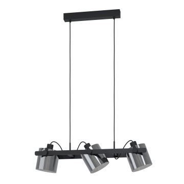 Eglo 780478 - Hanglamp aan een koord CALERINO 3xE27/40W/230V zwart