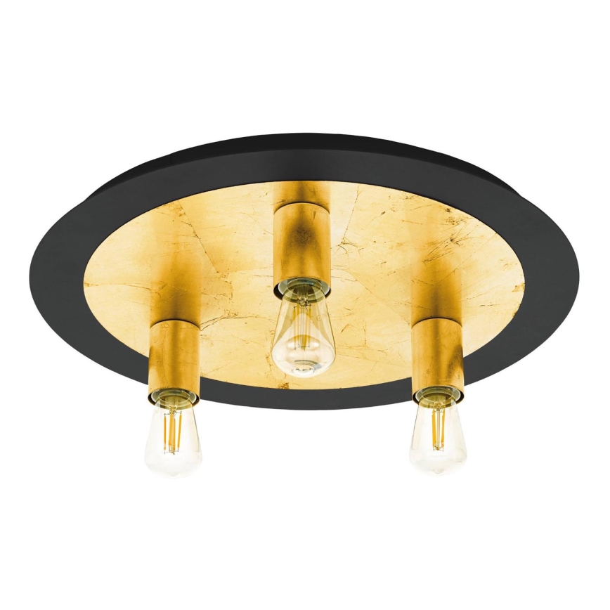 Eglo 79451 - Plafondlamp BONASORT 3xE27/60W/230V goud