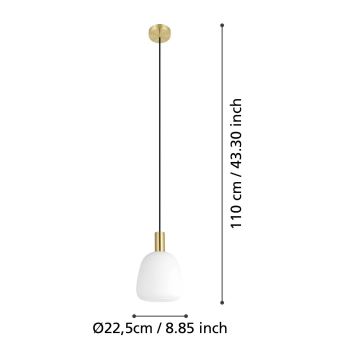 Eglo - Hanglamp aan een koord 1xE27/40W/230V