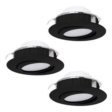 Eglo - SET 3x Dimbare LED Inbouw lamp PINEDA LED/5,5W/230V