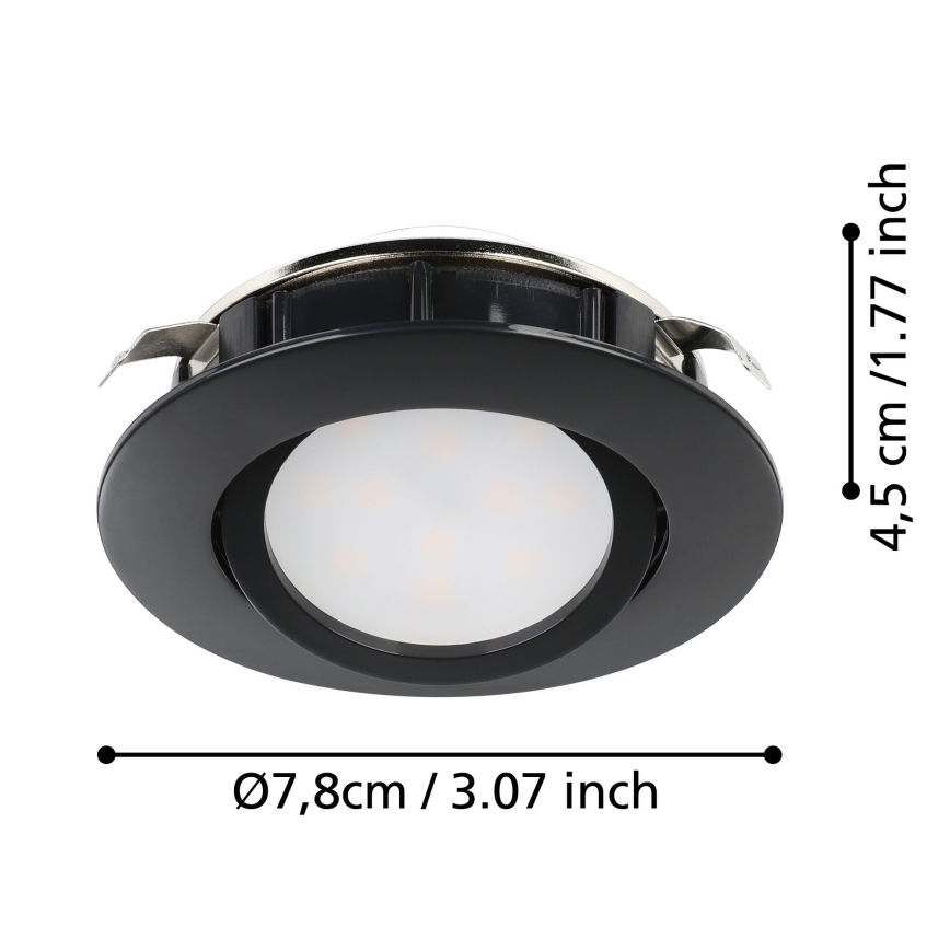 Eglo - SET 3x Dimbare LED Inbouw lamp PINEDA LED/5,5W/230V
