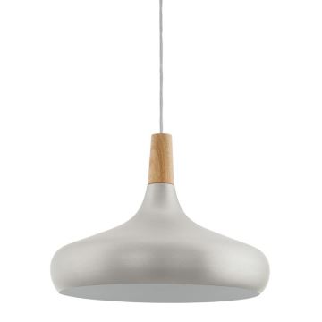 Eglo - Hanglamp aan een koord 1xE27/60W/230V diameter 40 cm zilver - FSC gecertificeerd