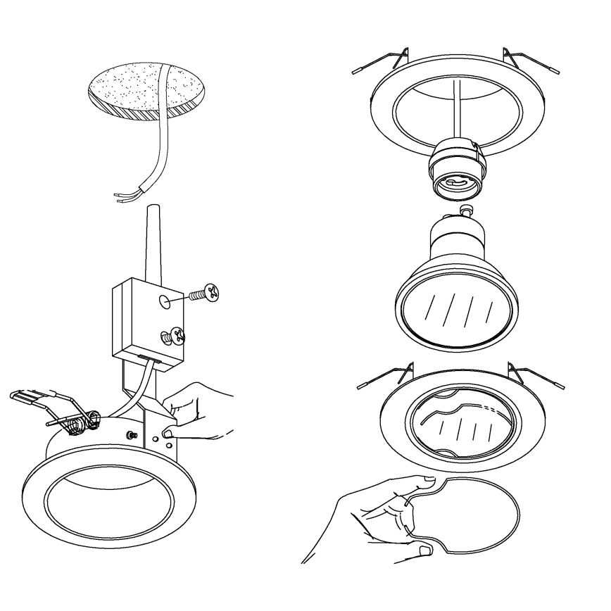 Eglo - SET 3x LED Inbouwspot PENETO 3xGU10-LED/3W/230V