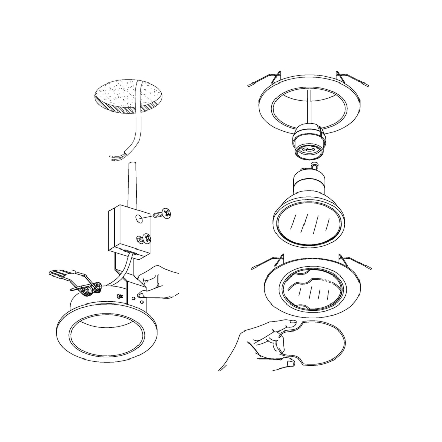 Eglo - SET 3x LED Inbouwspot PENETO 3xGU10-LED/5W/230V