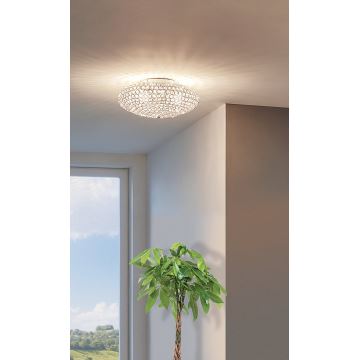 Eglo - Kristallen plafondlamp 2xE27/60W/230V