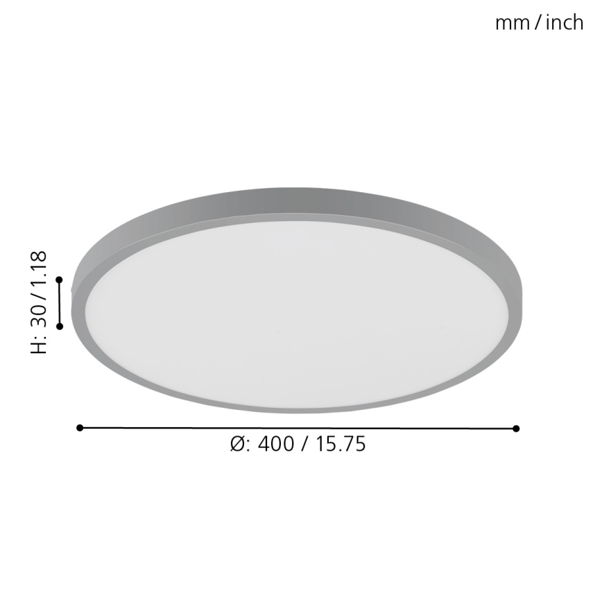 Eglo - LED Plafondverlichting 1xLED/25W/230V zilver rond 2500 lm