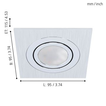 Eglo - SET 3xLED Inbouwverlichting AREITIO 3xGU10/5W/230V