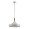 Eglo - Hanglamp 1xE27/60W/230V 400mm zilver