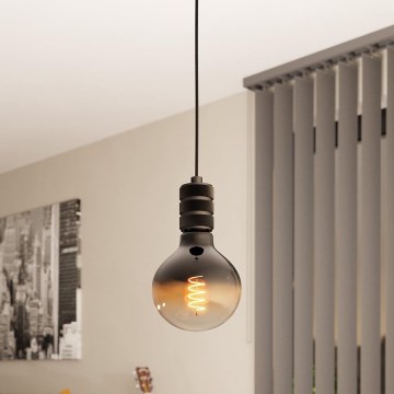 Eglo - Hanglamp aan een koord 1xE27/40W/230V zwart