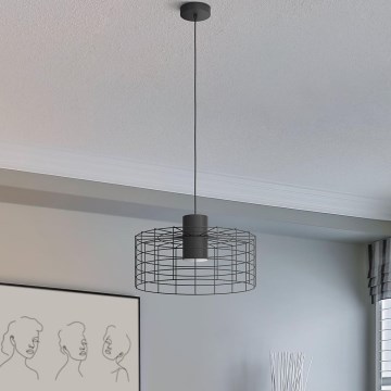 Eglo - Hanglamp aan koord 1xE27/40W/230V diameter 48 cm zwart