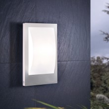 Eglo - LED Dimbare wandlamp voor buiten 1xE27/9W/230V IP44 mat chroom