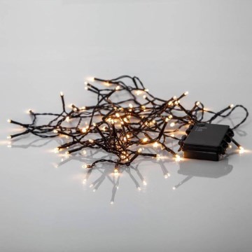 Eglo - LED Kerst lichtsnoer voor buiten 80xLED/3xAA 6,1m IP44