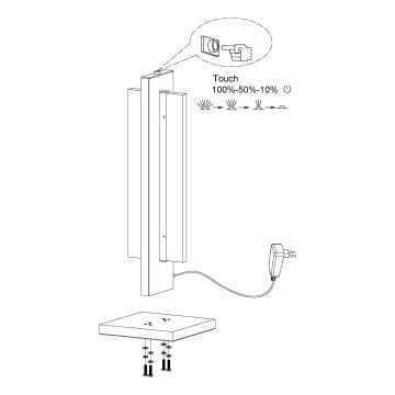 Eglo - LED Tafellamp dimbaar SPADAFORA LED / 15W / 230V