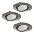 Eglo - SET 3x LED Inbouwspot TEDO 3xGU10-LED/5W/230V